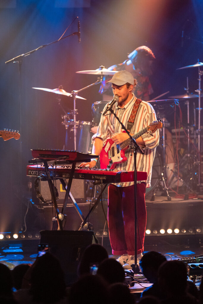 Georges Goerens, singer and guitarist of the Luxembourgish band Seed to Tree, during their album release show at Den Atelier in Luxembourg, September 2023