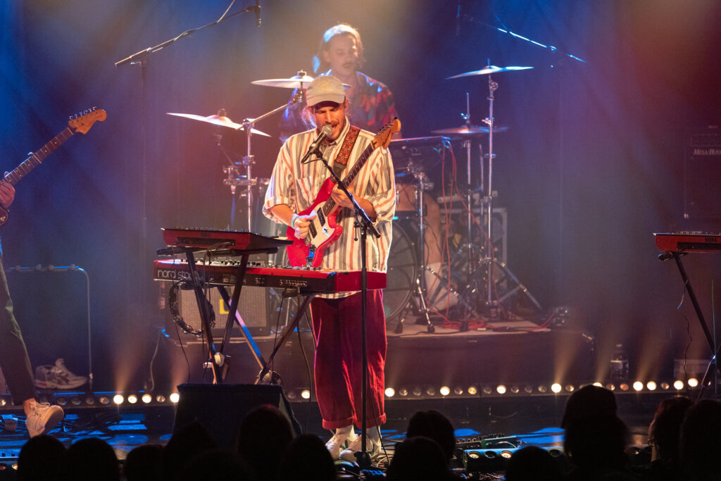 Georges Goerens, singer and guitarist of the Luxembourgish band Seed to Tree, during their album release show at Den Atelier in Luxembourg, September 2023