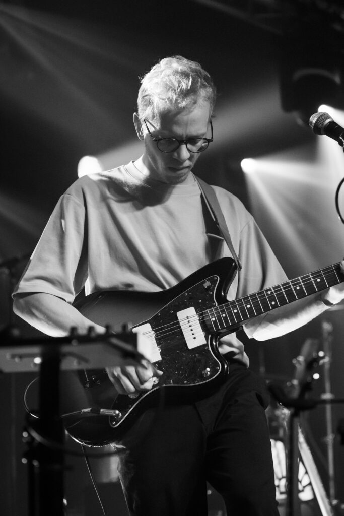 Benjamin Heidrich, singer and guitarist of the Luxembourgish band Seed to Tree, during their album release show at Den Atelier in Luxembourg, September 2023