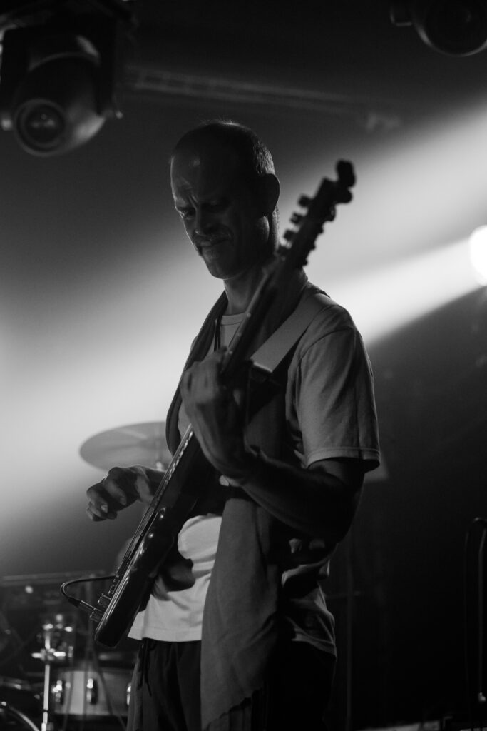 Benjamin Renz, bassist of the Luxembourgish band Seed to Tree, during their album release show at Den Atelier in Luxembourg, September 2023