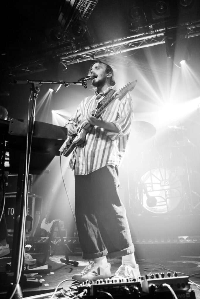 Georges Goerens, singer and guitarist of the Luxembourgish band Seed to Tree, during their album release show at Den Atelier in Luxembourg, September 2023