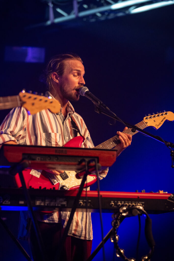 Georges Goerens, singer and guitarist of the Luxembourgish band Seed to Tree, during their album release show at Den Atelier in Luxembourg, September 2023