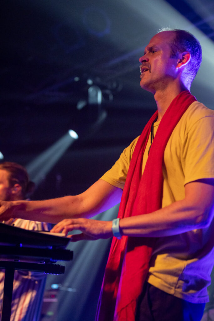 Benjamin Renz, bassist of the Luxembourgish band Seed to Tree, during their album release show at Den Atelier in Luxembourg, September 2023