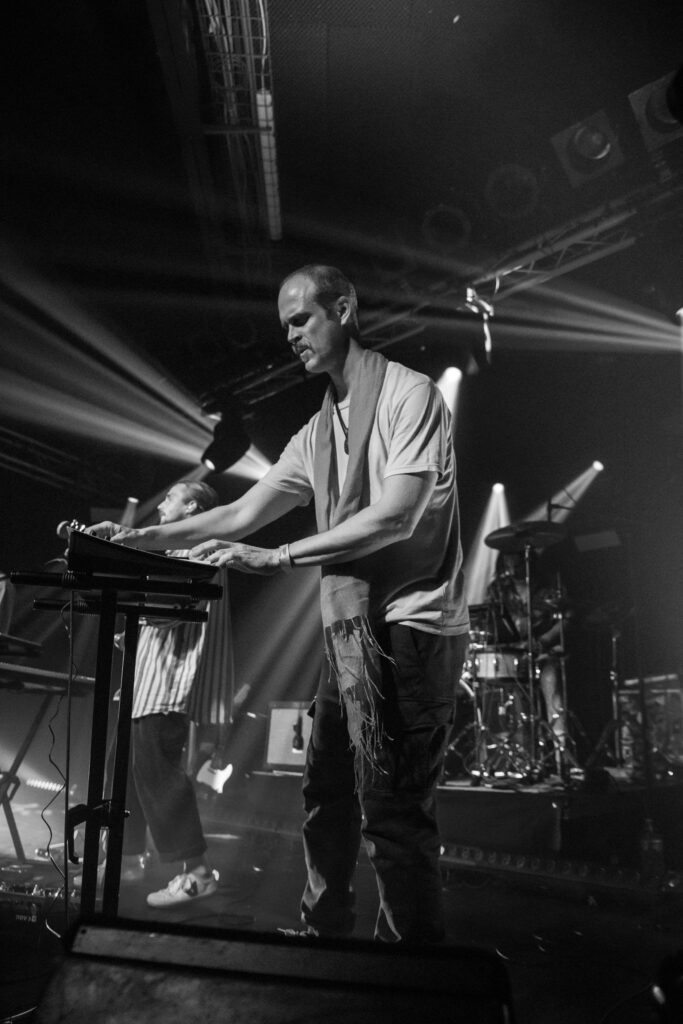 Benjamin Renz, bassist of the Luxembourgish band Seed to Tree, during their album release show at Den Atelier in Luxembourg, September 2023