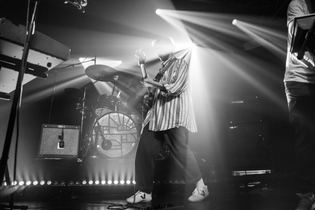 Georges Goerens, singer and guitarist of the Luxembourgish band Seed to Tree, during their album release show at Den Atelier in Luxembourg, September 2023