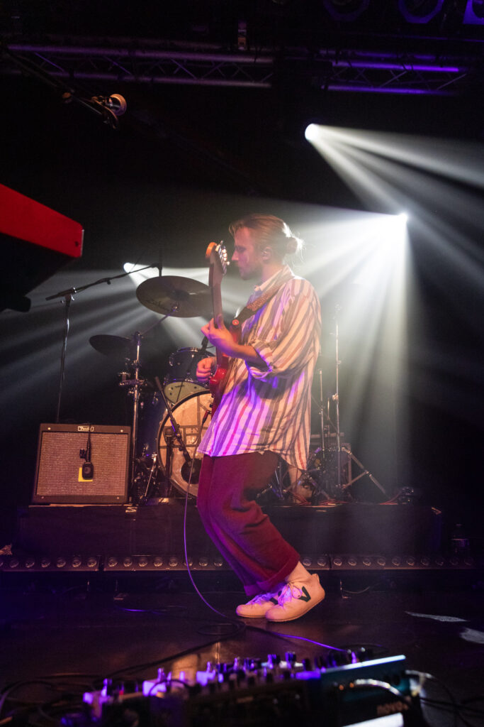 Georges Goerens, singer and guitarist of the Luxembourgish band Seed to Tree, during their album release show at Den Atelier in Luxembourg, September 2023