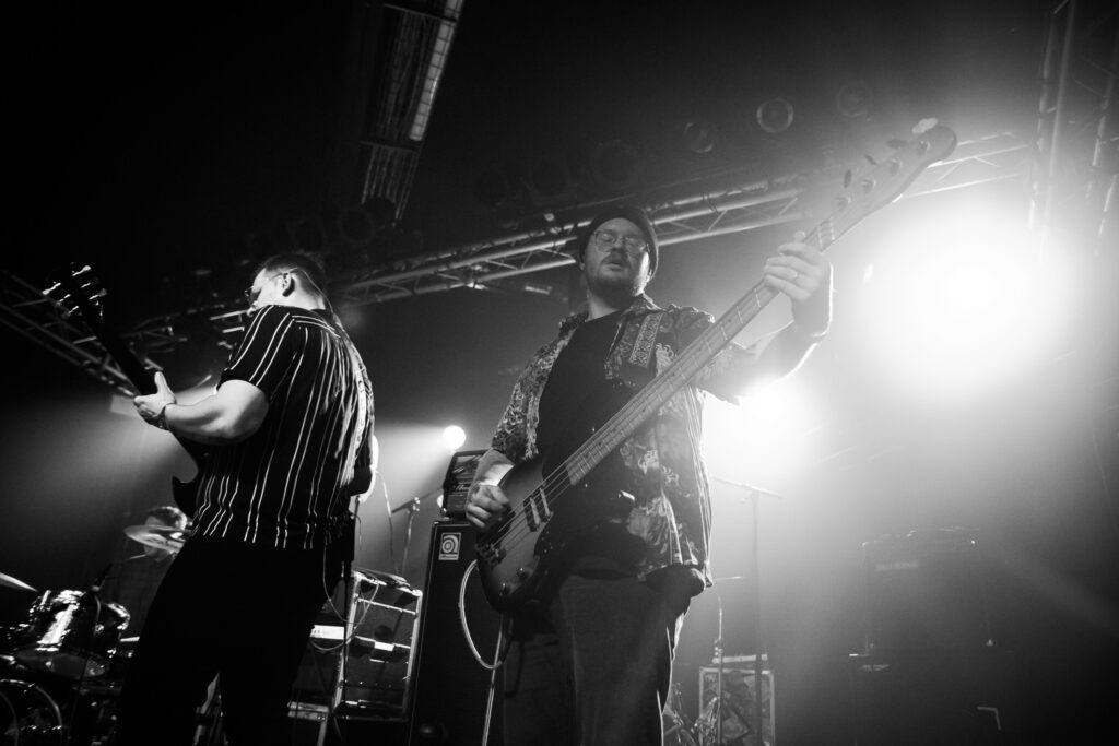 Philipp Colling, bassist of the Luxembourgish band The Cookie Jar Complot, during a show at den Atelier