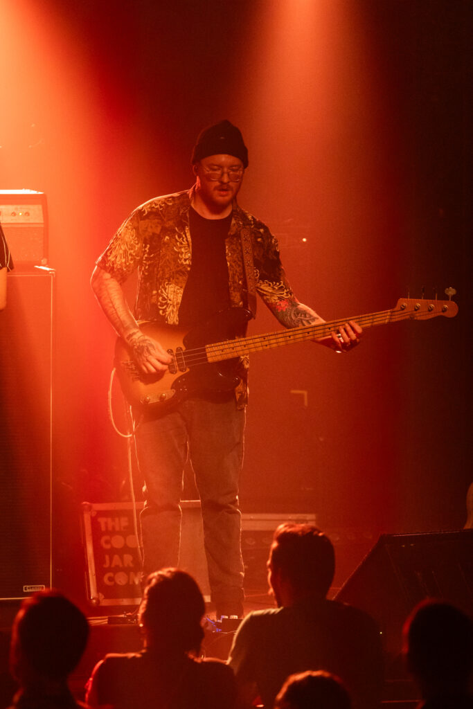 Philipp Colling, bassist of the Luxembourgish band The Cookie Jar Complot, during a show at den Atelier