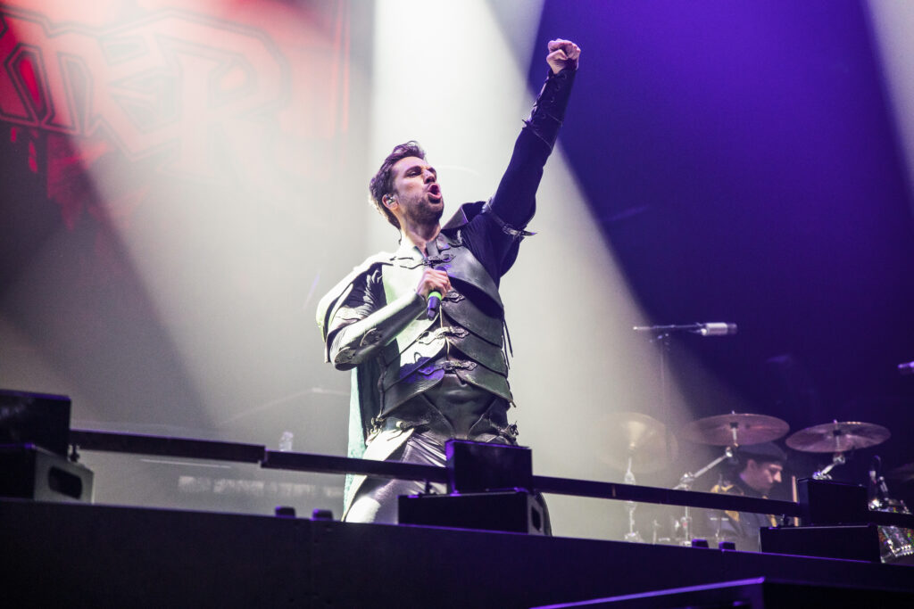 Thomas Winkler aka Angus McFife, lead singer of Gloryhammer, during their show at the Rockhal in Luxembourg in 2019