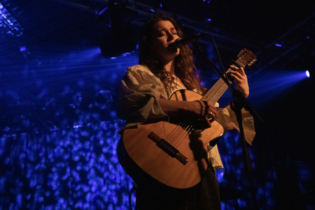 Dutch singer Pitou at den Atelier in Hollerich, Luxembourg. On tour as opener for Tamino, 20th November 2019.