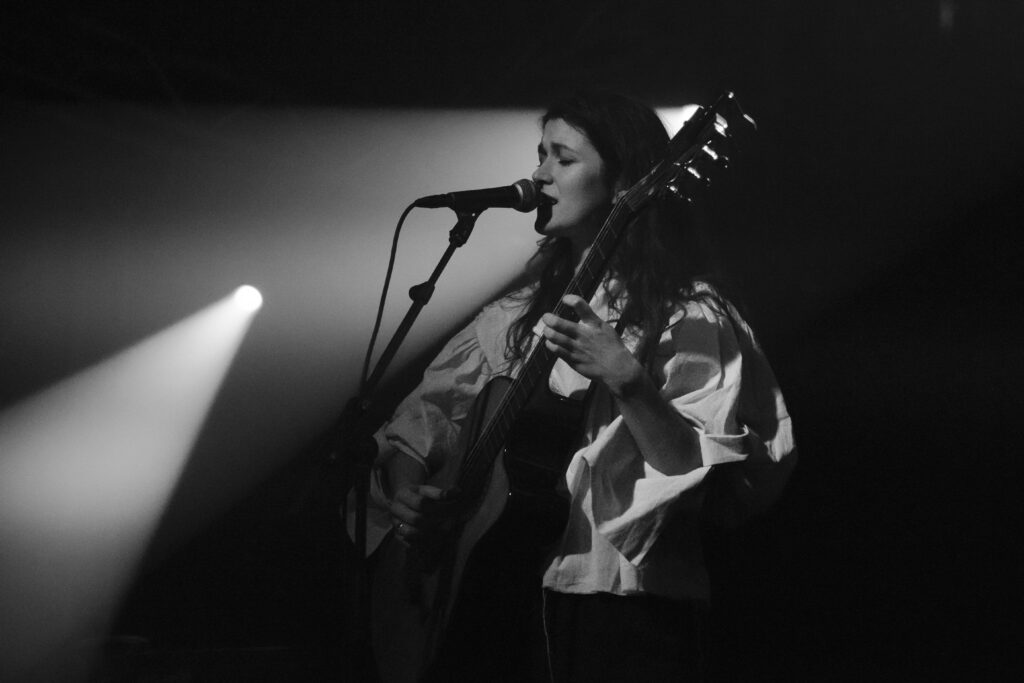 Dutch singer Pitou at den Atelier in Hollerich, Luxembourg. On tour as opener for Tamino, 20th November 2019.