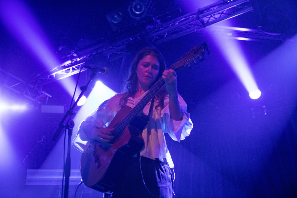 Dutch singer Pitou at den Atelier in Hollerich, Luxembourg. On tour as opener for Tamino, 20th November 2019.