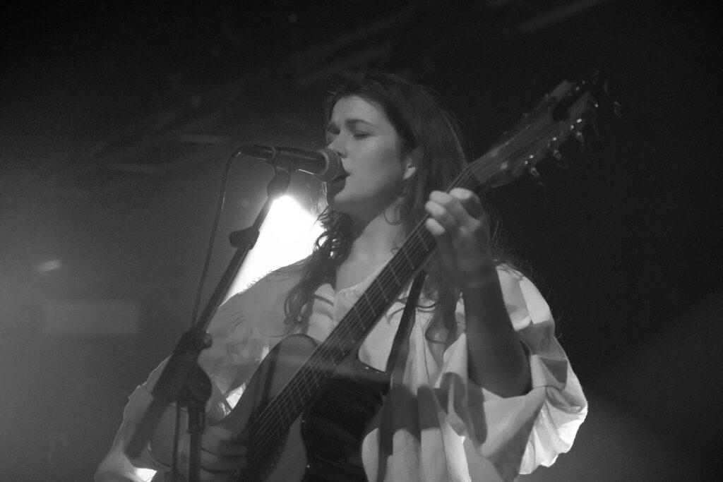 Dutch singer Pitou at den Atelier in Hollerich, Luxembourg. On tour as opener for Tamino, 20th November 2019.