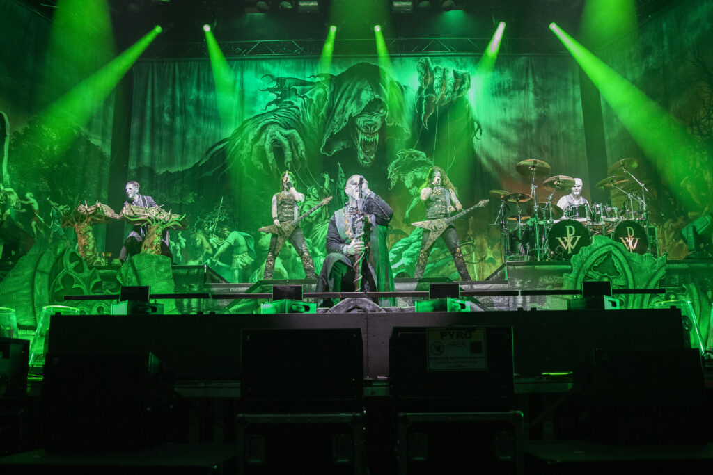 German heavy metal band Powerwolf during their show at the Rockhal in Luxembourg in 2019