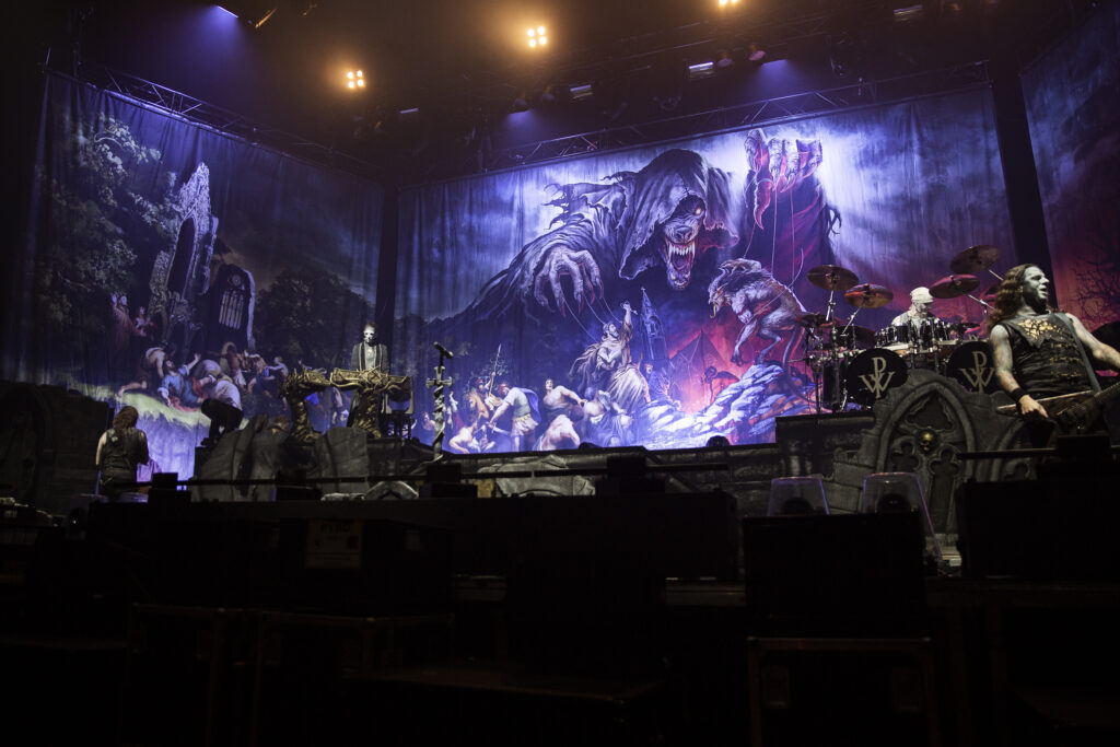 German heavy metal band Powerwolf during their show at the Rockhal in Luxembourg in 2019