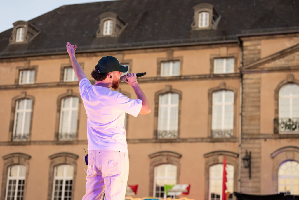 Joel Marques, third placed participant in the Luxembourg Song Contest 2024, live at Echterlive Music Festival in Echternach