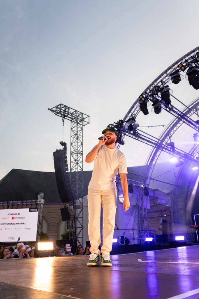 Joel Marques, third placed participant in the Luxembourg Song Contest 2024, live at Echterlive Music Festival in Echternach