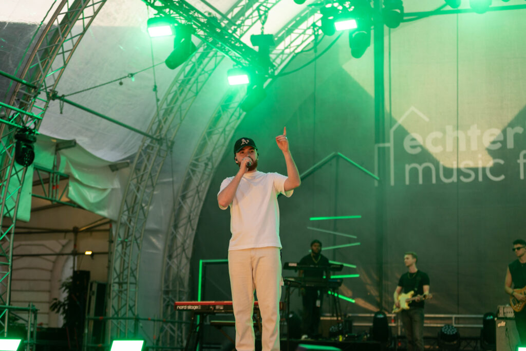 Joel Marques, third placed participant in the Luxembourg Song Contest 2024, live at Echterlive Music Festival in Echternach