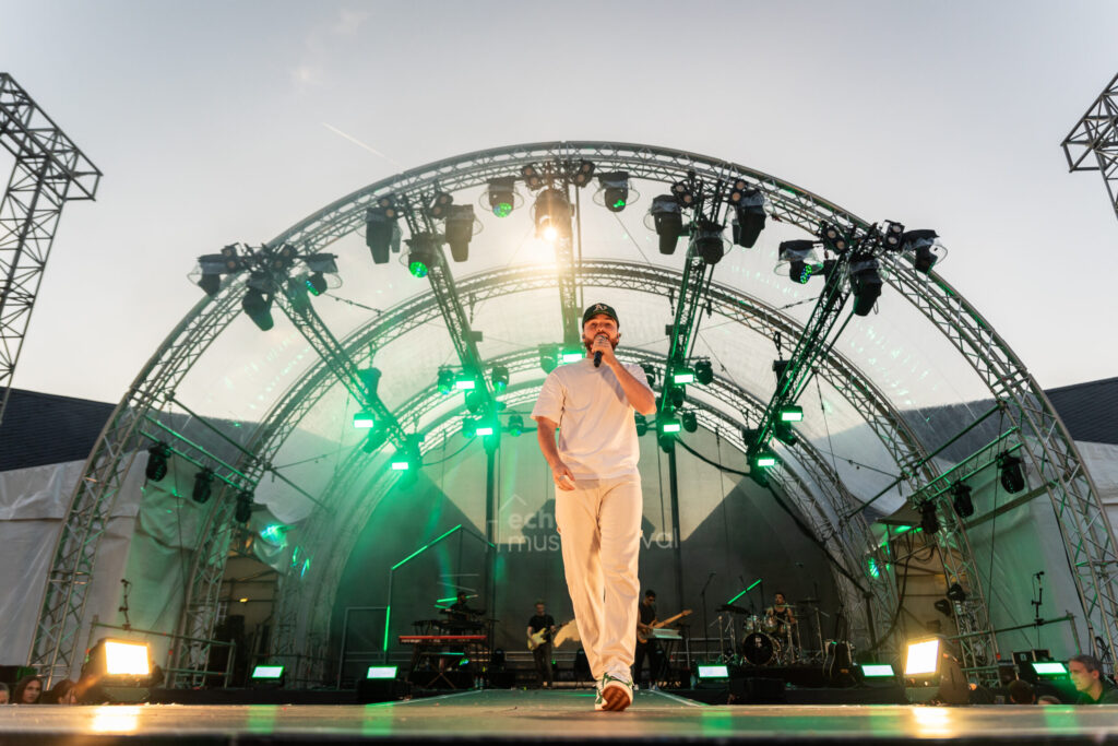 Joel Marques, third placed participant in the Luxembourg Song Contest 2024, live at Echterlive Music Festival in Echternach