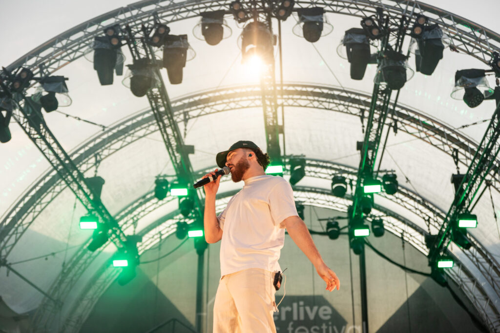 Joel Marques, third placed participant in the Luxembourg Song Contest 2024, live at Echterlive Music Festival in Echternach