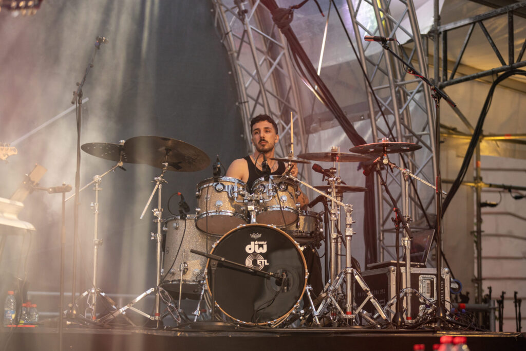 Sérgio Manique, drummer for Joel Marques, Krick and Tali at Echterlive Music Festival