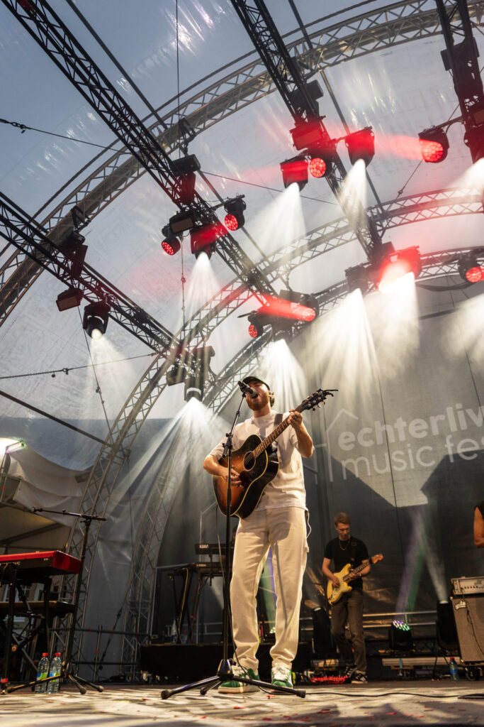 Joel Marques, third placed participant in the Luxembourg Song Contest 2024, live at Echterlive Music Festival in Echternach
