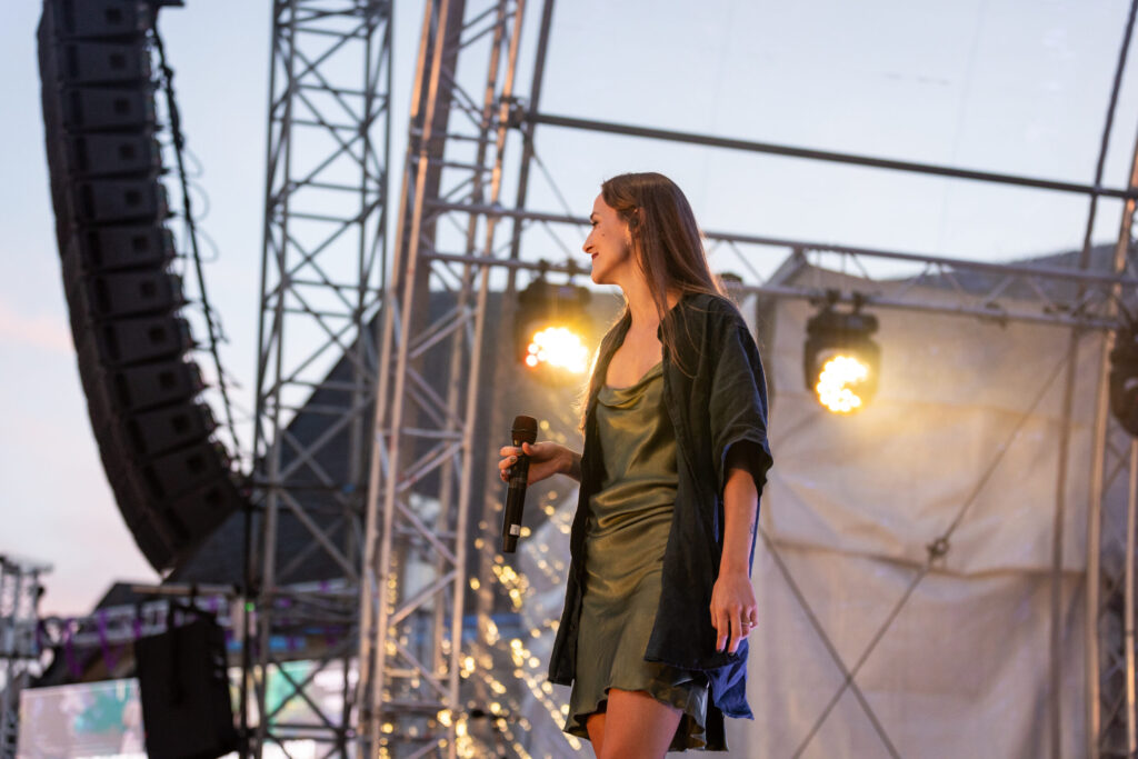 Christine Heitz aka Krick, second placed participant in the Luxembourg Song Contest 2024, live at Echterlive Music Festival in Echternach