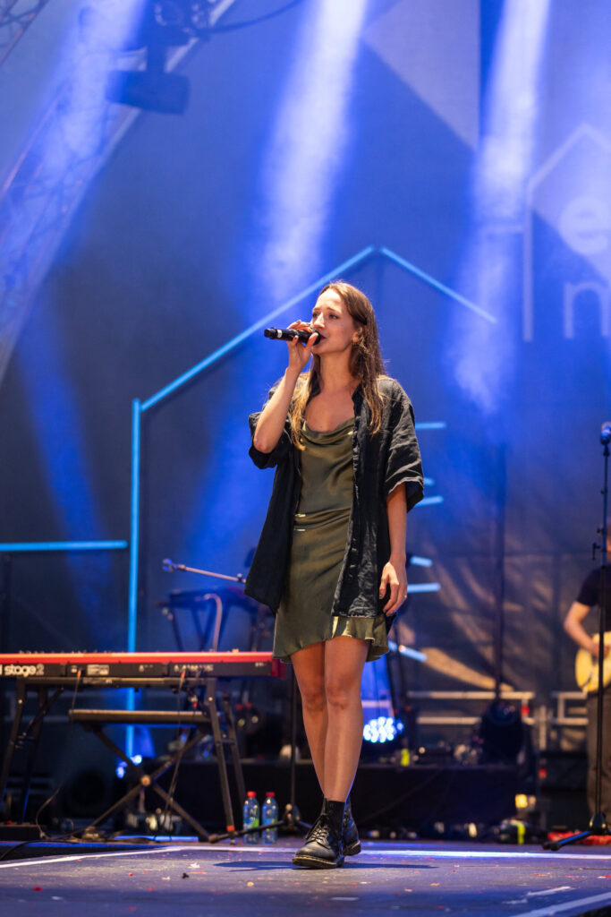 Christine Heitz aka Krick, second placed participant in the Luxembourg Song Contest 2024, live at Echterlive Music Festival in Echternach