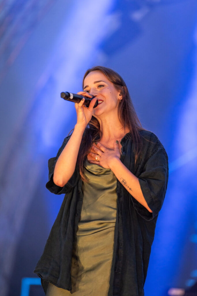 Christine Heitz aka Krick, second placed participant in the Luxembourg Song Contest 2024, live at Echterlive Music Festival in Echternach