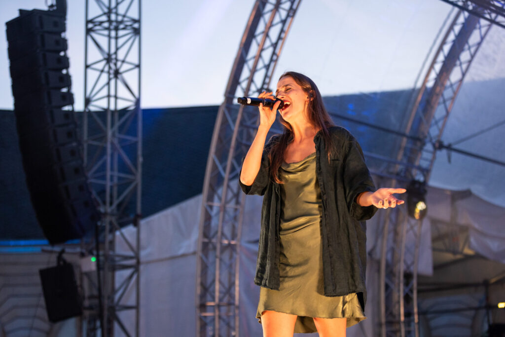 Christine Heitz aka Krick, second placed participant in the Luxembourg Song Contest 2024, live at Echterlive Music Festival in Echternach