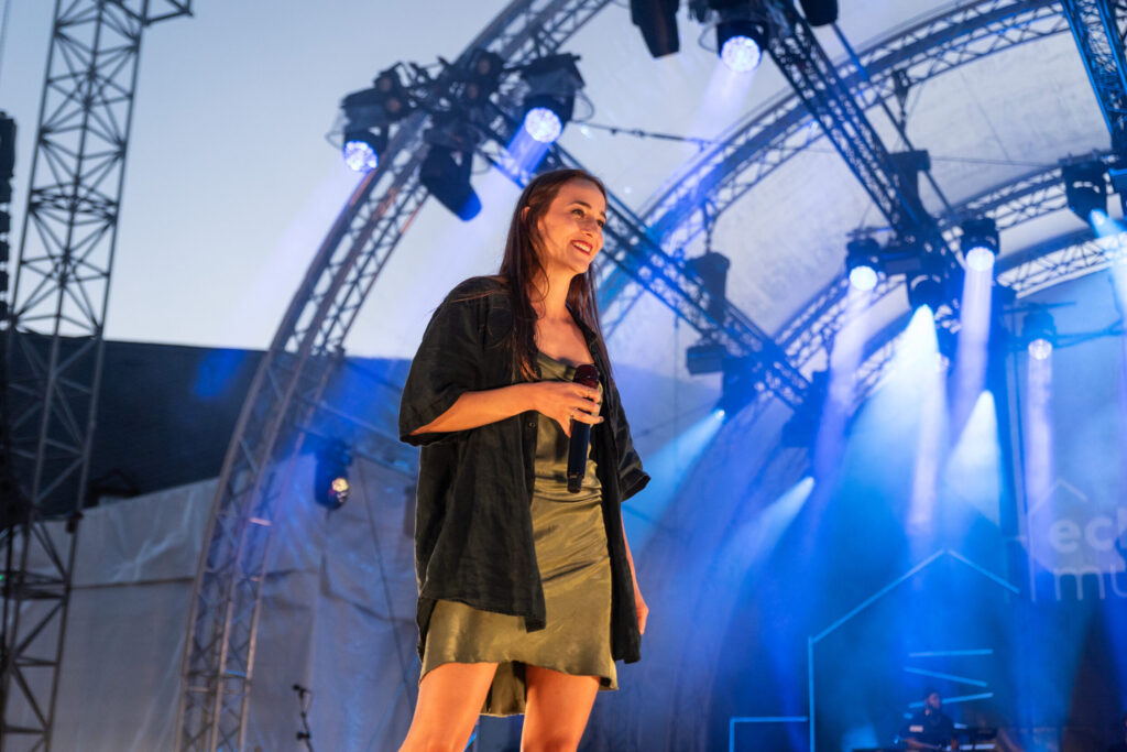 Christine Heitz aka Krick, second placed participant in the Luxembourg Song Contest 2024, live at Echterlive Music Festival in Echternach