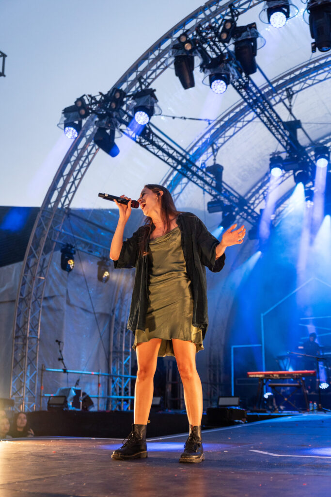 Christine Heitz aka Krick, second placed participant in the Luxembourg Song Contest 2024, live at Echterlive Music Festival in Echternach