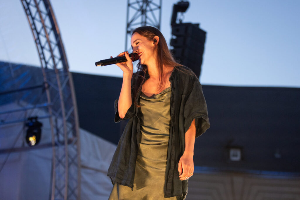 Christine Heitz aka Krick, second placed participant in the Luxembourg Song Contest 2024, live at Echterlive Music Festival in Echternach
