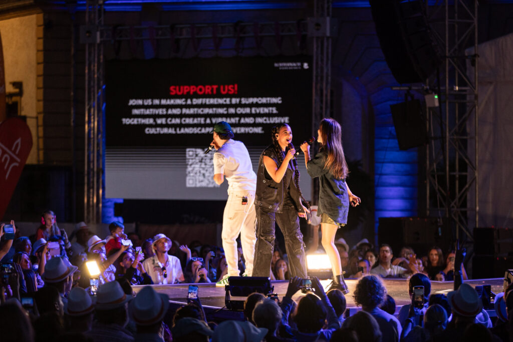 Krick, Joel Marques and Tali, the three winners of the Luxembourg Song Contest 2024, live at Echterlive Music Festival in Echternach