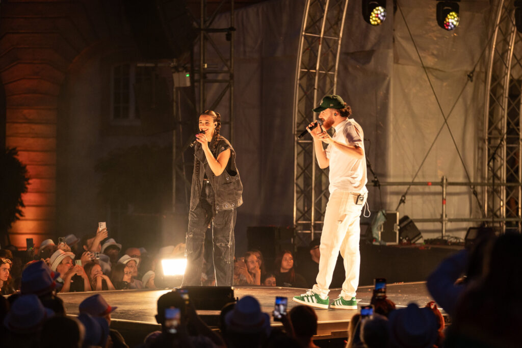 Joel Marques and Tali, winner and place three of the Luxembourg Song Contest 2024, live at Echterlive Music Festival in Echternach