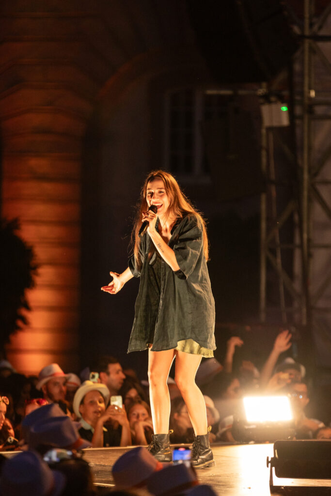 Christine Heitz aka Krick, second placed participant in the Luxembourg Song Contest 2024, live at Echterlive Music Festival in Echternach