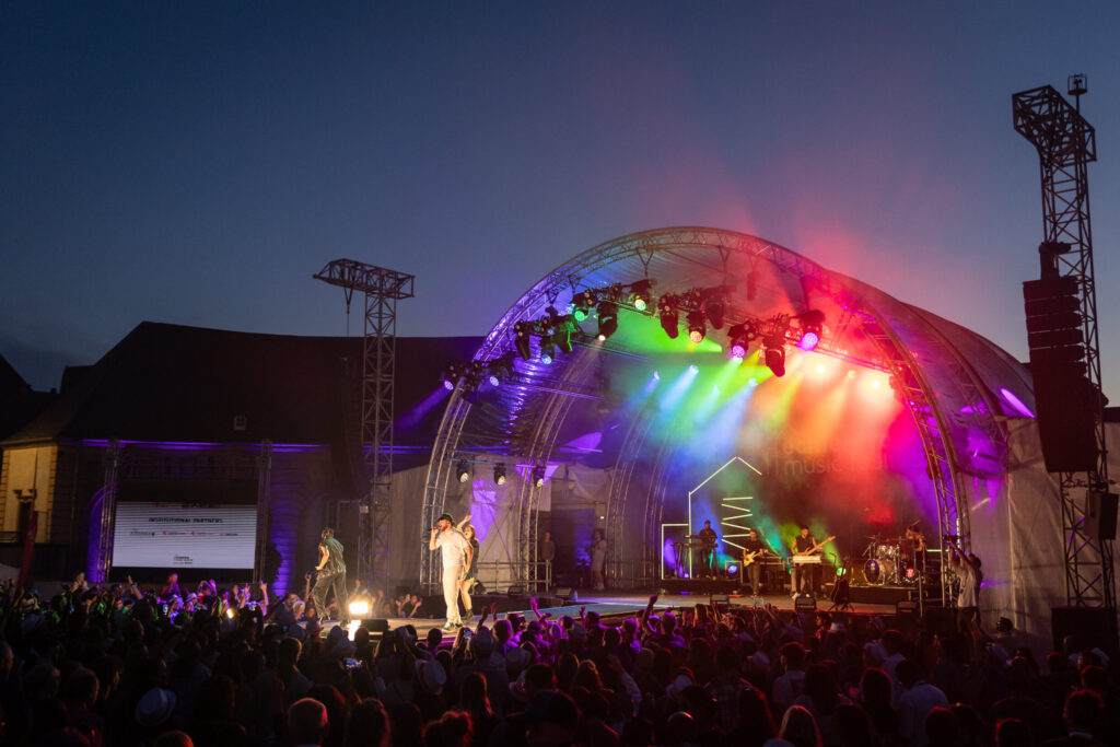 Krick, Joel Marques and Tali, the three winners of the Luxembourg Song Contest 2024, live at Echterlive Music Festival in Echternach