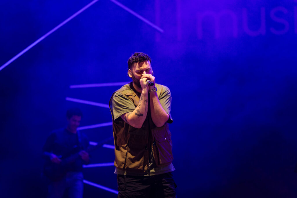 Luxembourgish musician Maale Gars on stage at Echterlive Music Festival