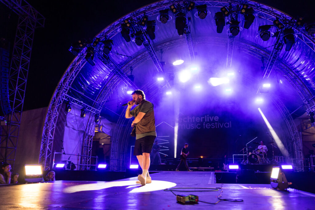 Luxembourgish musician Maale Gars on stage at Echterlive Music Festival