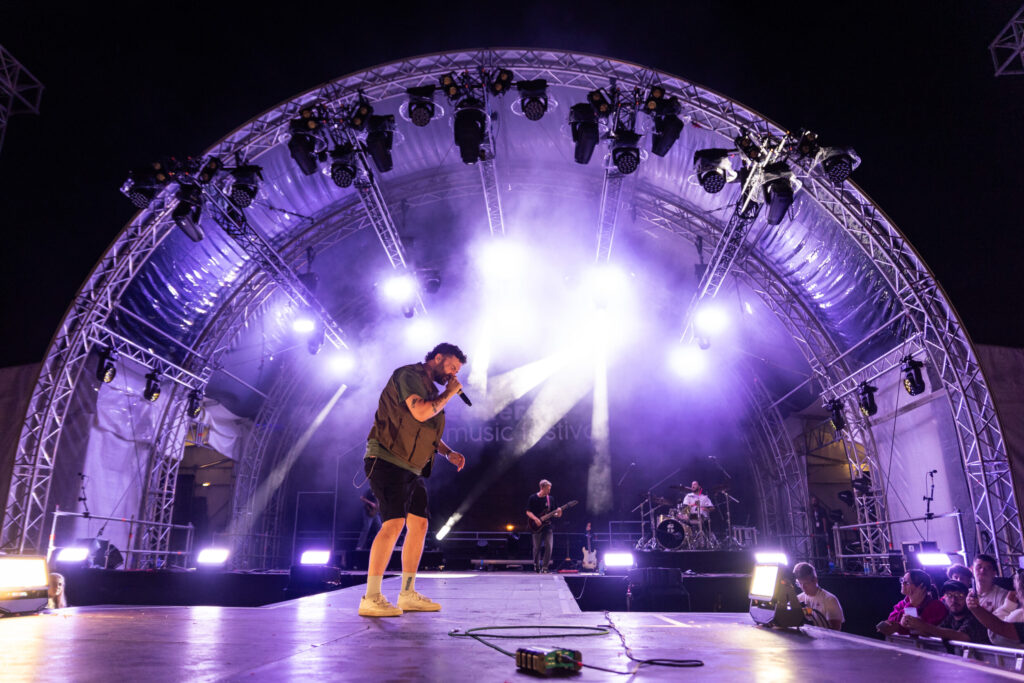 Luxembourgish musician Maale Gars on stage at Echterlive Music Festival