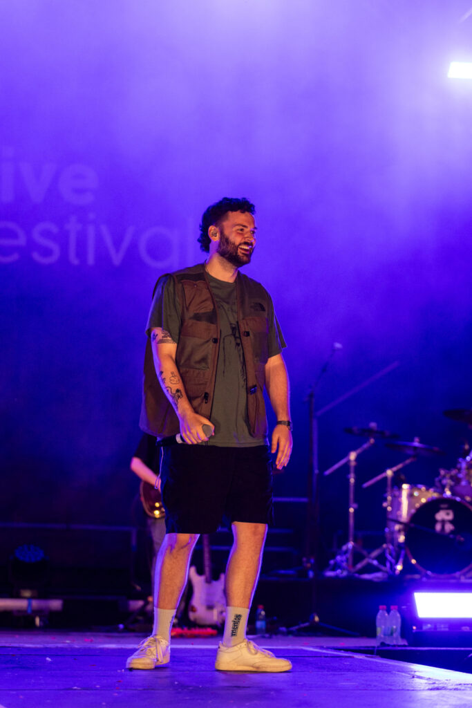 Luxembourgish musician Maale Gars on stage at Echterlive Music Festival