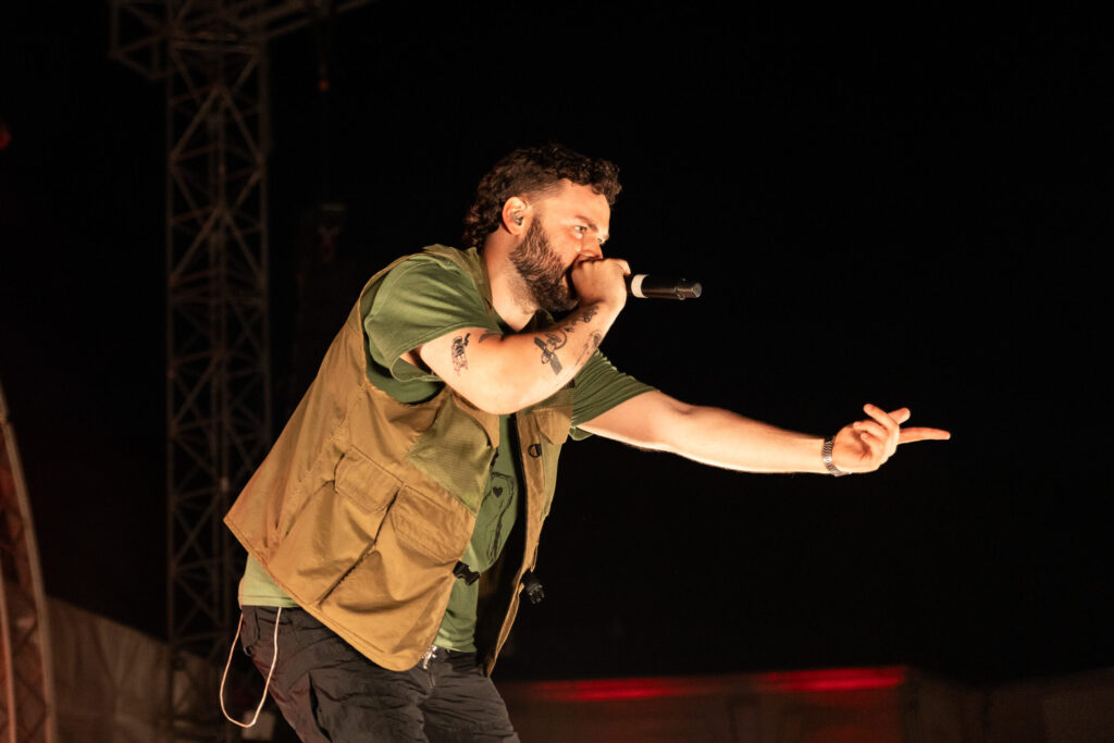 Luxembourgish musician Maale Gars on stage at Echterlive Music Festival