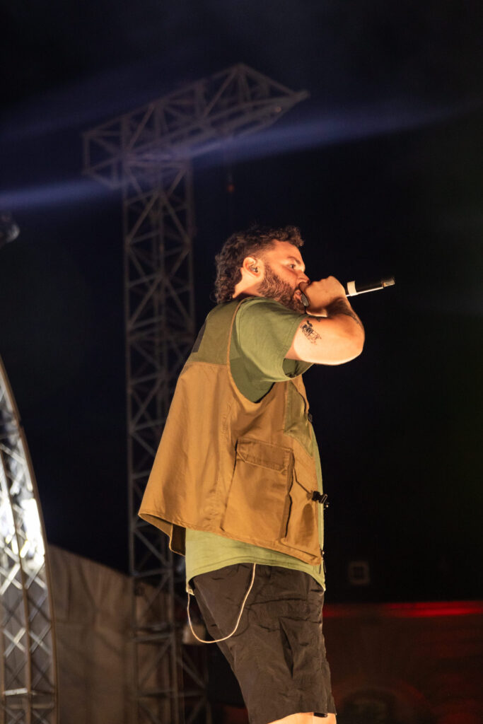 Luxembourgish musician Maale Gars on stage at Echterlive Music Festival