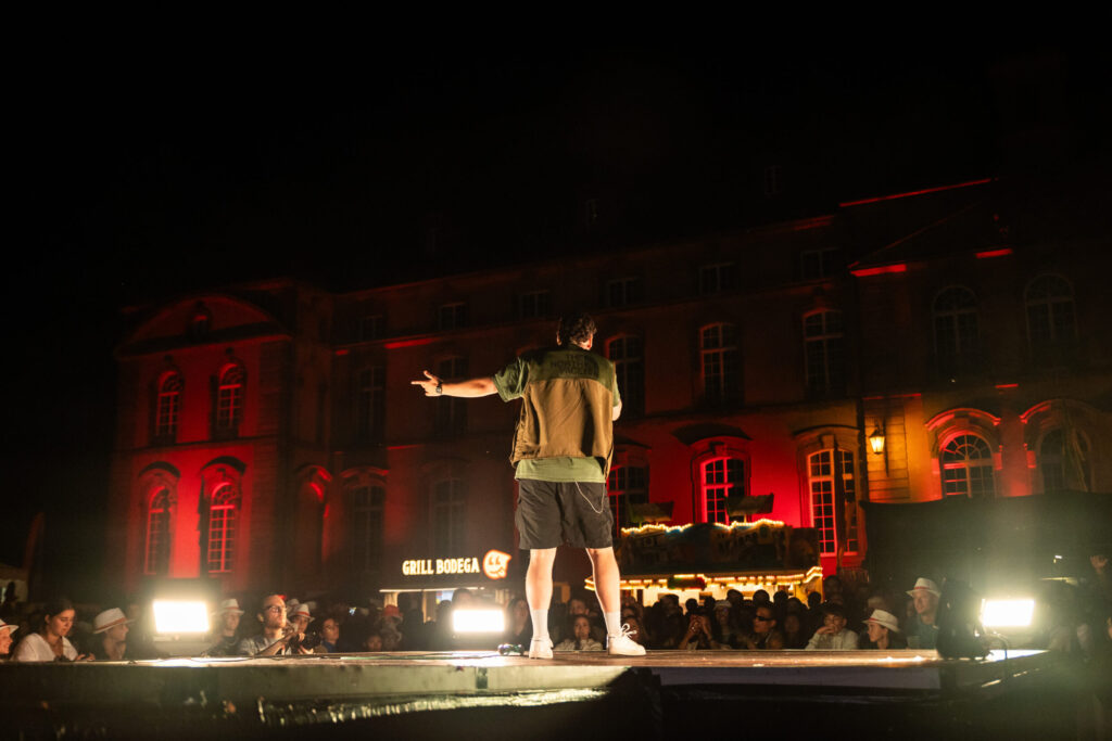 Luxembourgish musician Maale Gars on stage at Echterlive Music Festival