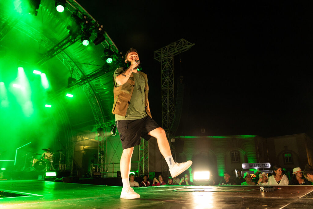 Luxembourgish musician Maale Gars on stage at Echterlive Music Festival