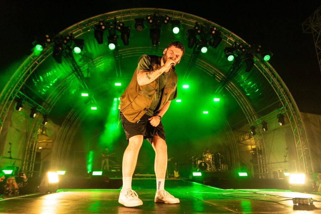 Luxembourgish musician Maale Gars on stage at Echterlive Music Festival