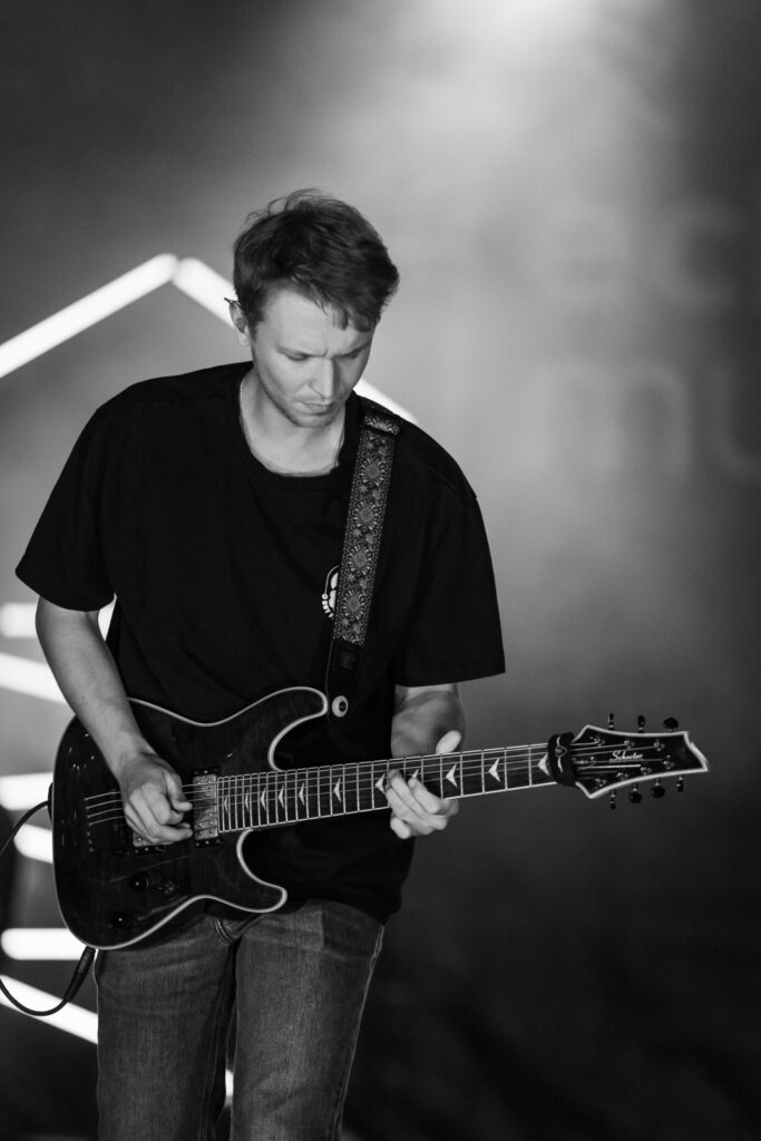 Mateus Wojda as guitarist for Joel Marques, Krick, Tali and Maale Gars et Echterlive Music Festival in Luxembourg