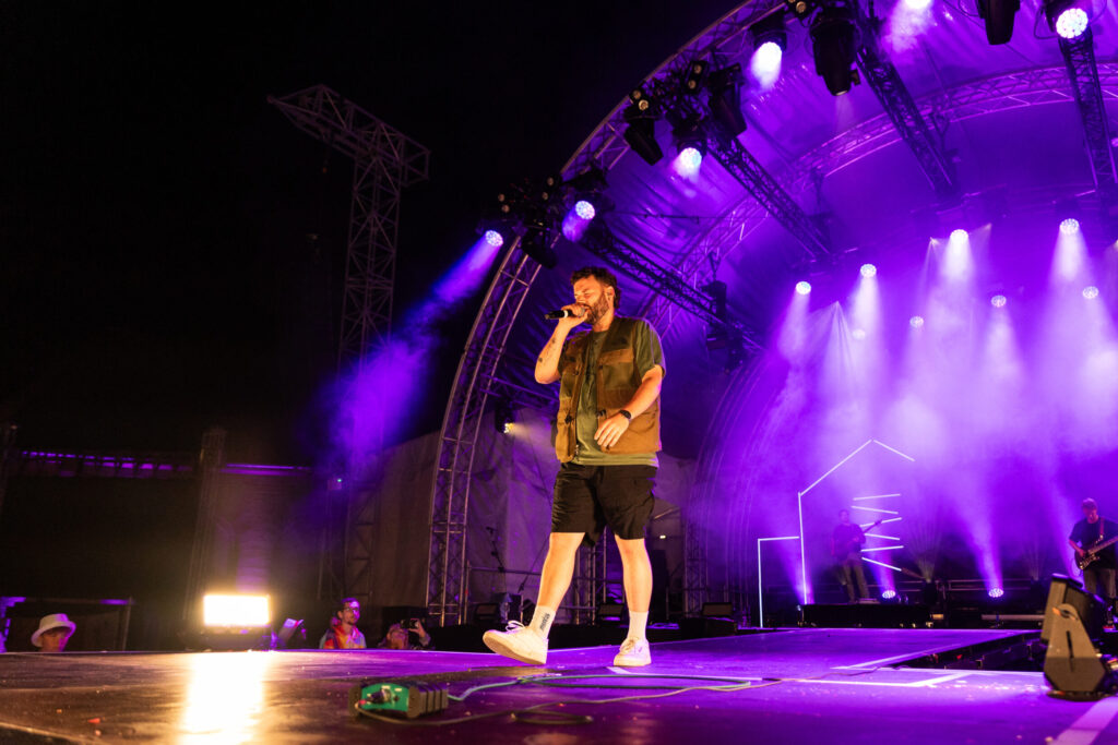 Luxembourgish musician Maale Gars on stage at Echterlive Music Festival