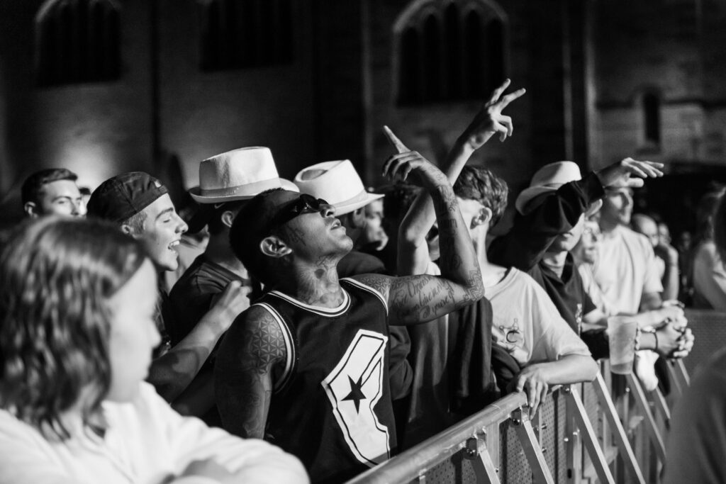 Luxembourgish musician Maale Gars on stage at Echterlive Music Festival