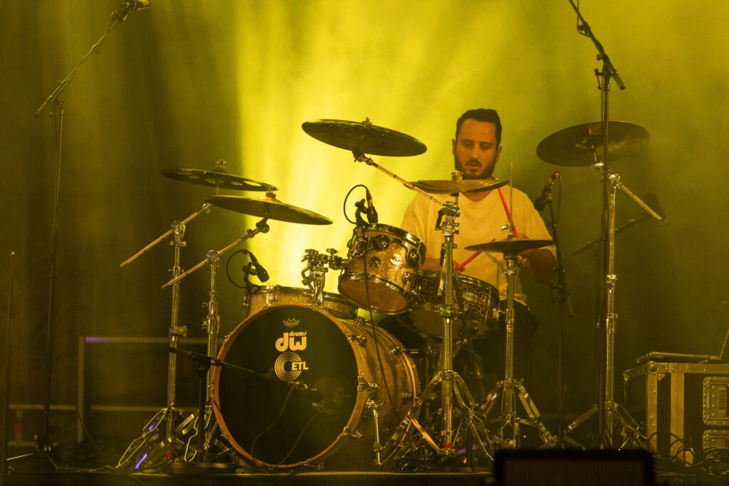 Luxembourgish musician Maale Gars on stage at Echterlive Music Festival